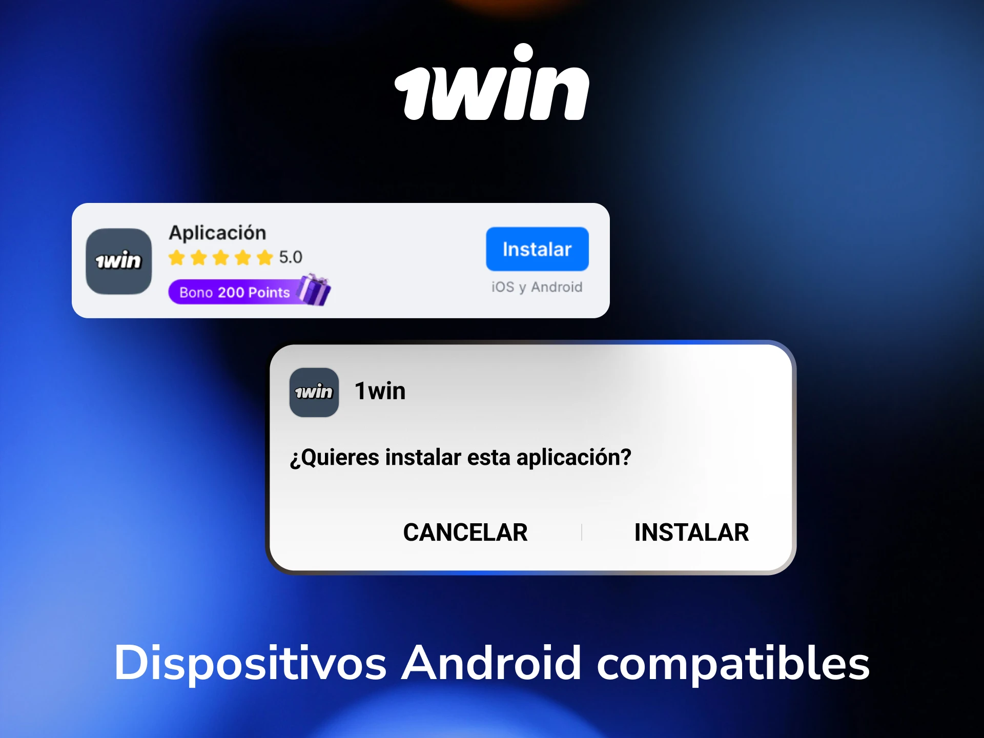 Lista de dispositivos Android compatibles con la app de 1win incluyendo Samsung, Xiaomi y Motorola.