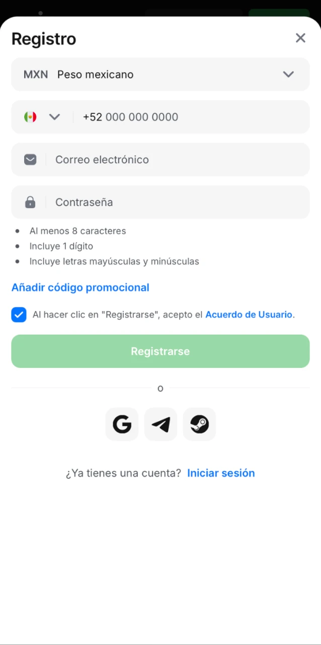 Pantalla de perfil y métodos de pago en la app 1win para gestionar depósitos y retiros.