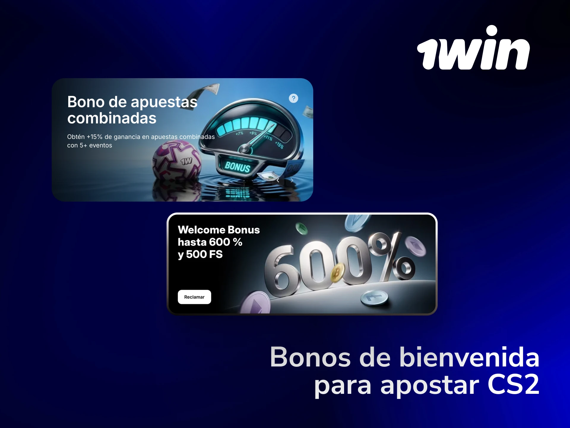 Activá los bonos de bienvenida de 1win para apostar en CS2 desde tu primer depósito en México.