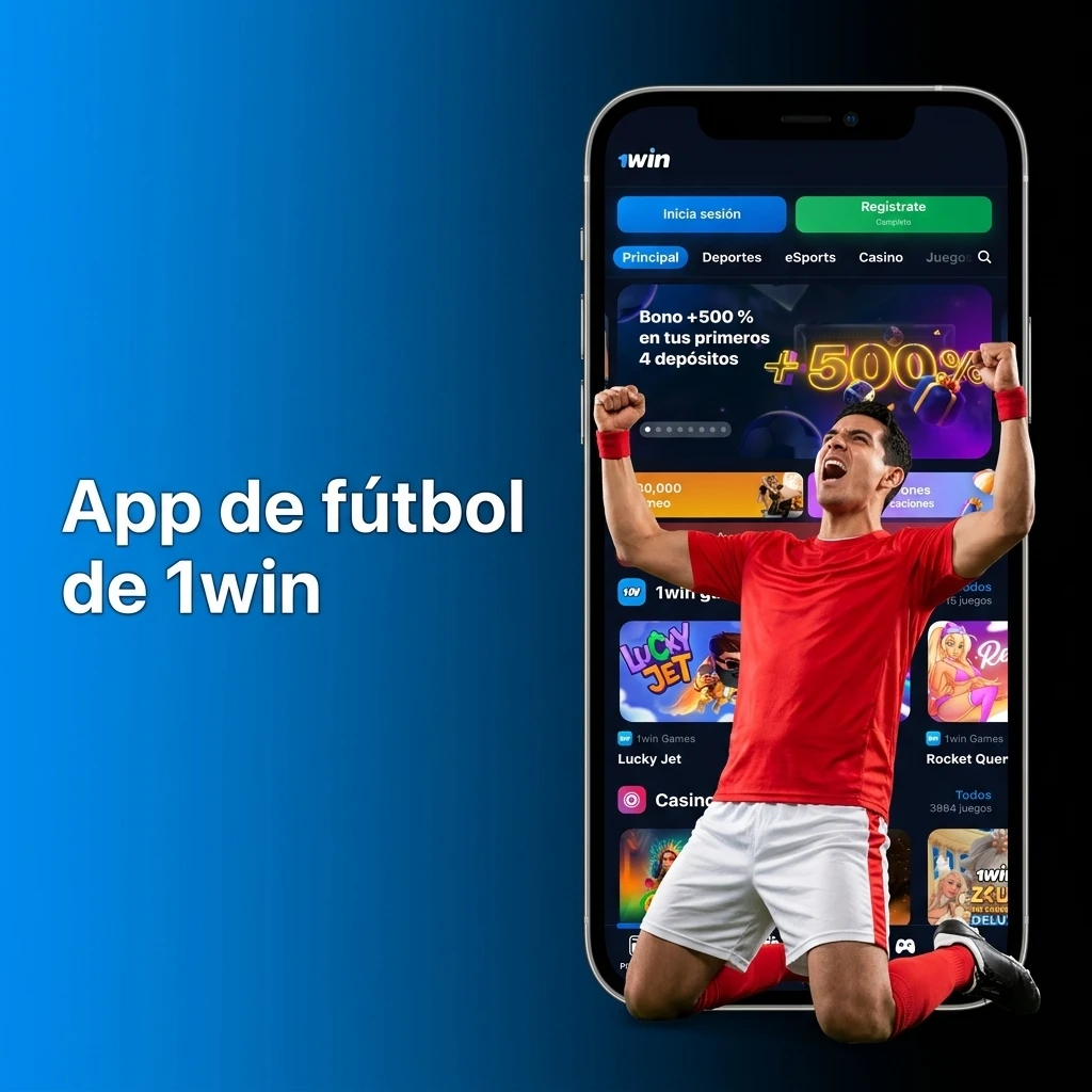 App de fútbol 1win en Android y iOS con apuestas en vivo, ligas, mercados, pagos e historial de apuestas