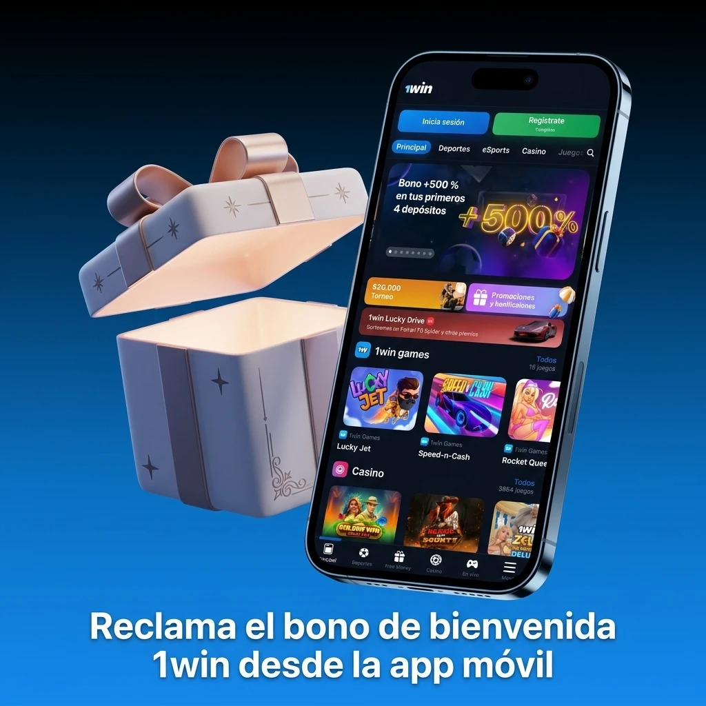 Reclama el bono de bienvenida 1win en la app móvil: registro, depósito mínimo 100 MXN, activación y progreso de apuesta
